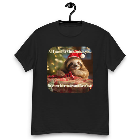 Slothful Relax Christmas Hibernate Miesten klassinen t-paita