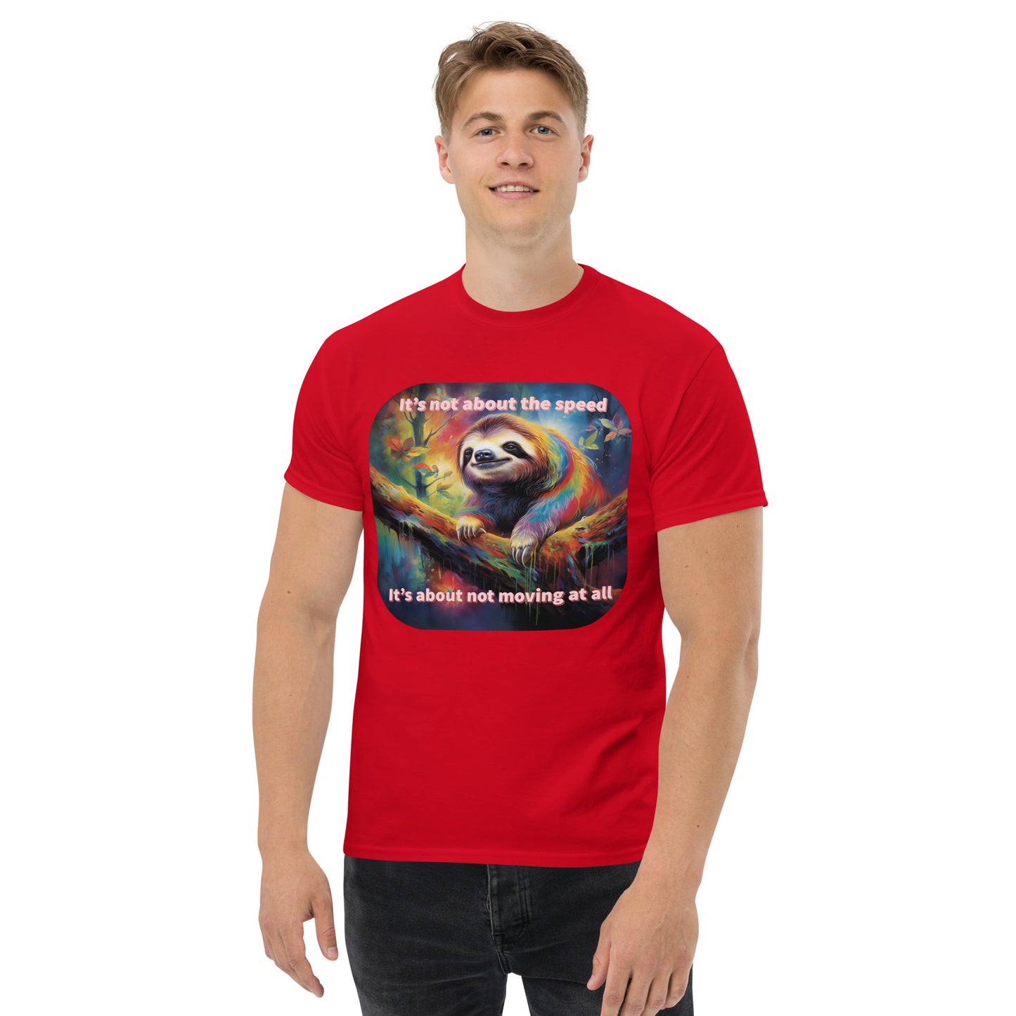 Slothful Relax Speed Miesten klassinen t-paita