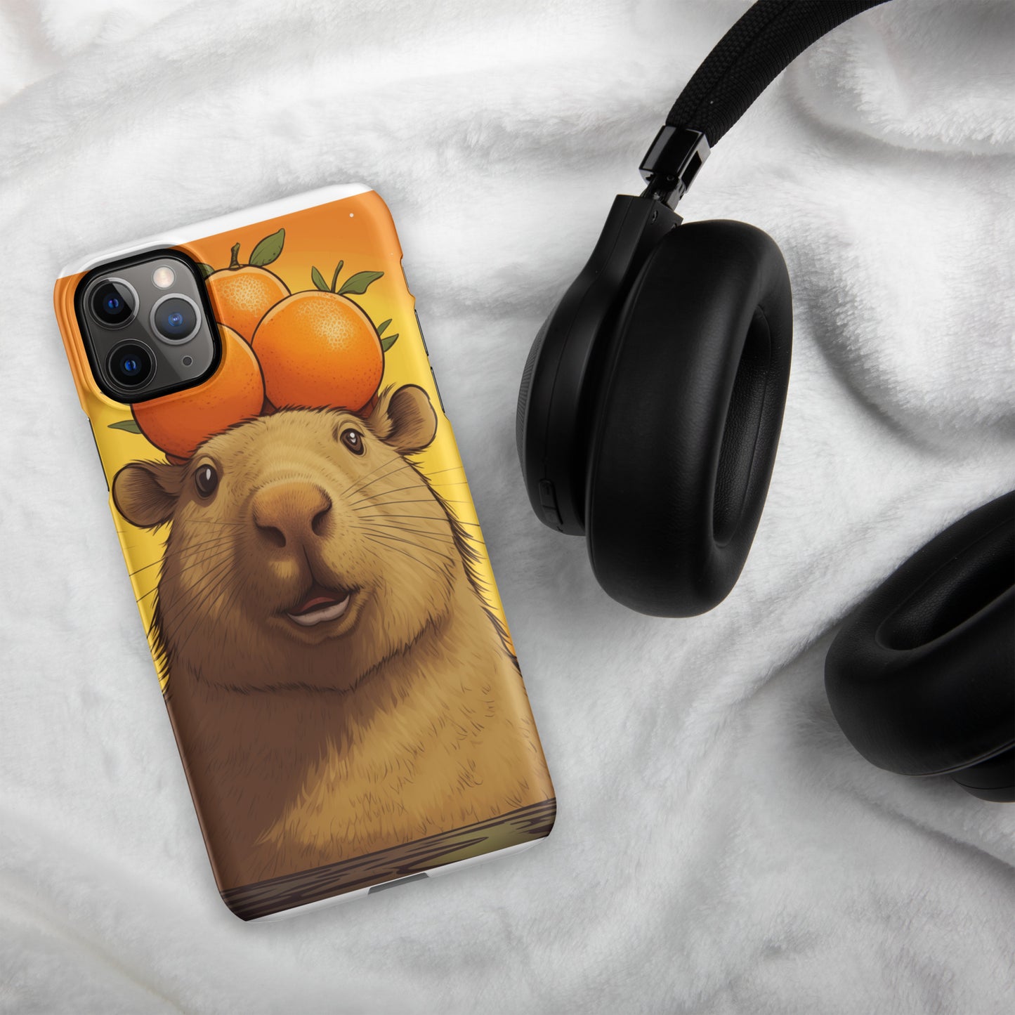 Mandariini Capybara Napsautettava kuori iPhone® -puhelimelle