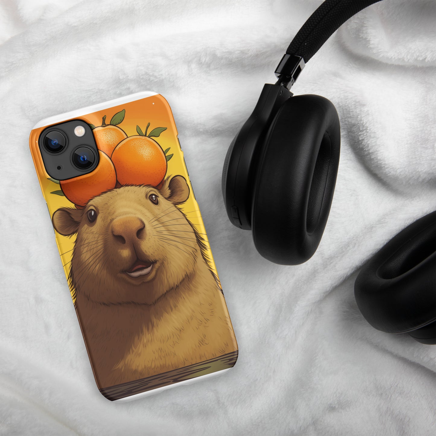 Mandariini Capybara Napsautettava kuori iPhone® -puhelimelle