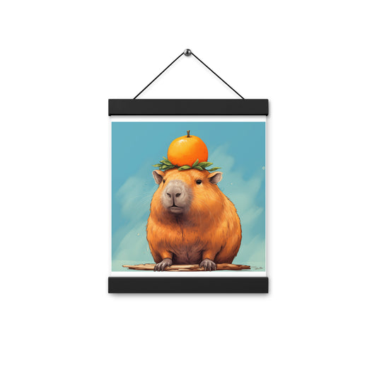 Mandarin Capybara Poster with hangers