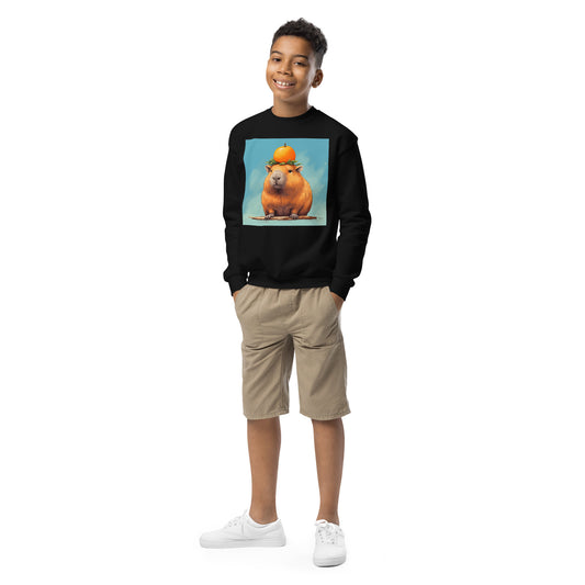 Mandarin Capybara Youth sweatshirt
